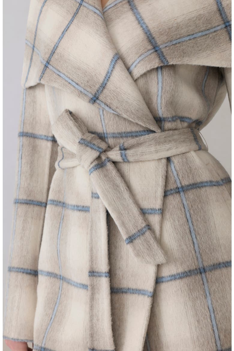 Bridgette Plaid Wrap Coat, Alternate, color, POOLSIDE PLAID