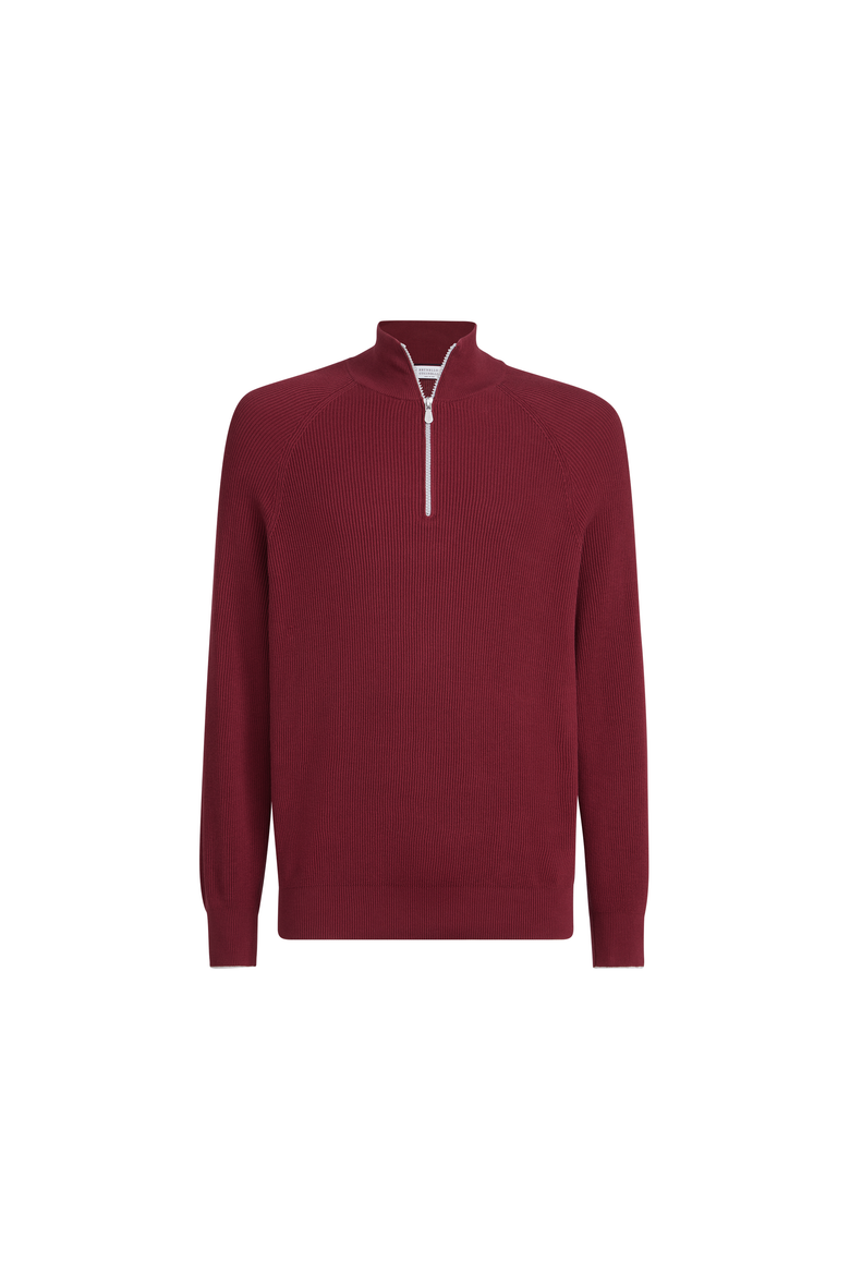 Cotton sweater, Alternate, color, Red