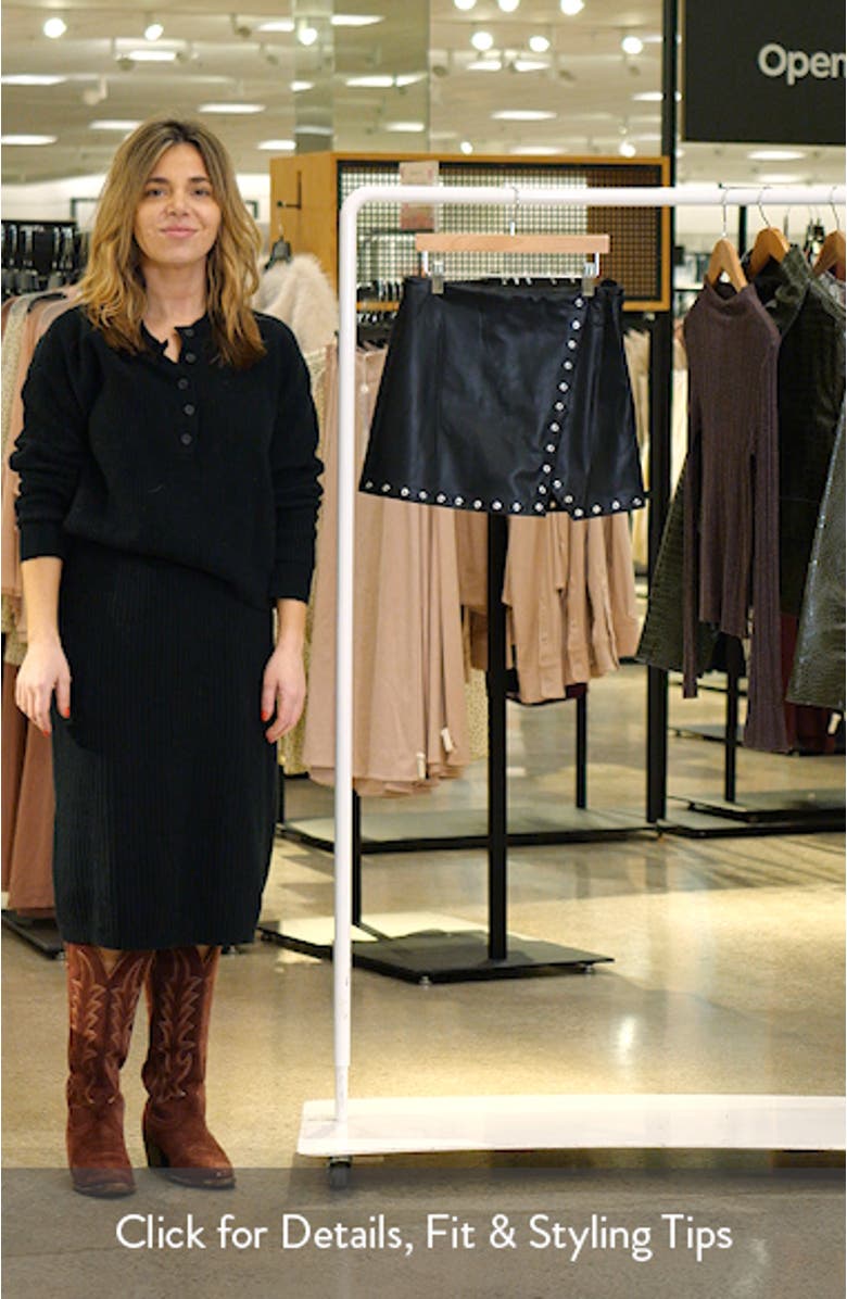 Studded Faux Leather Miniskirt, sales video thumbnail