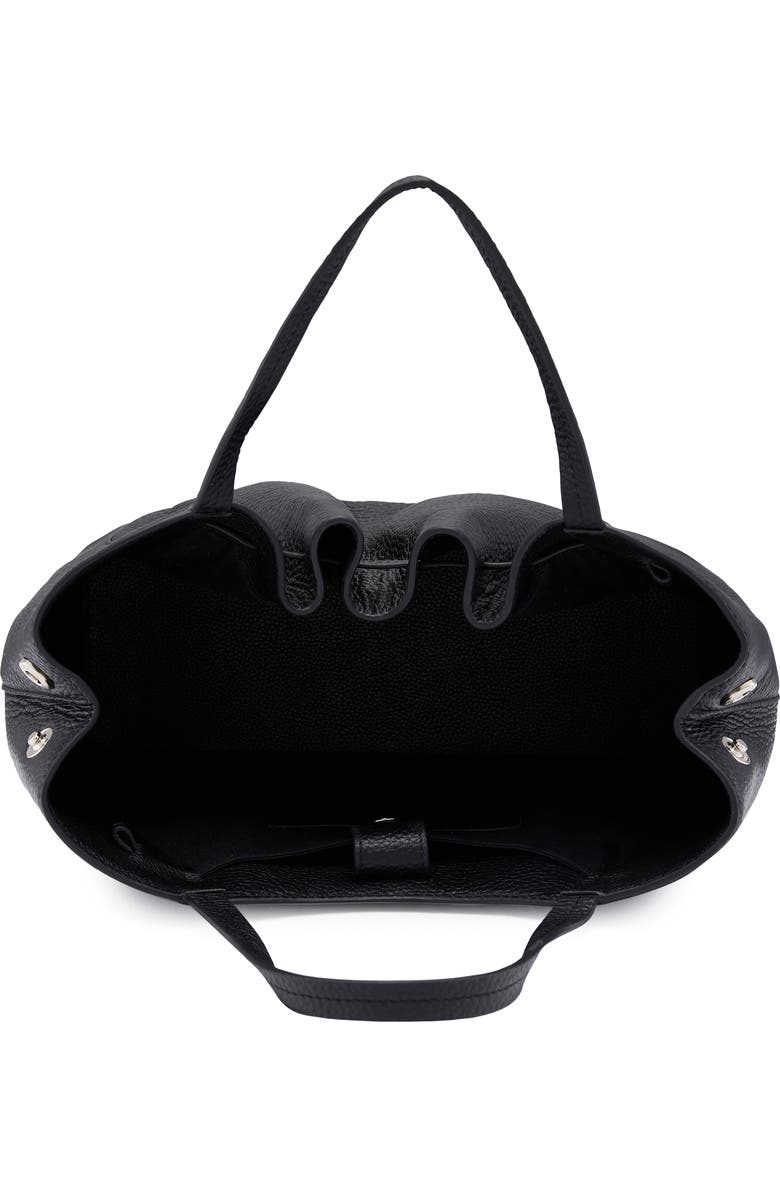 behno Katrina Pebble Leather Satchel, Alternate, color, Black Leather