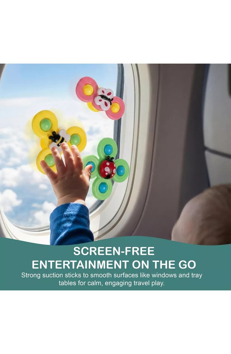 Sperric Suction Cup Spinner Sensory Bath Toy Set, Alternate, color,