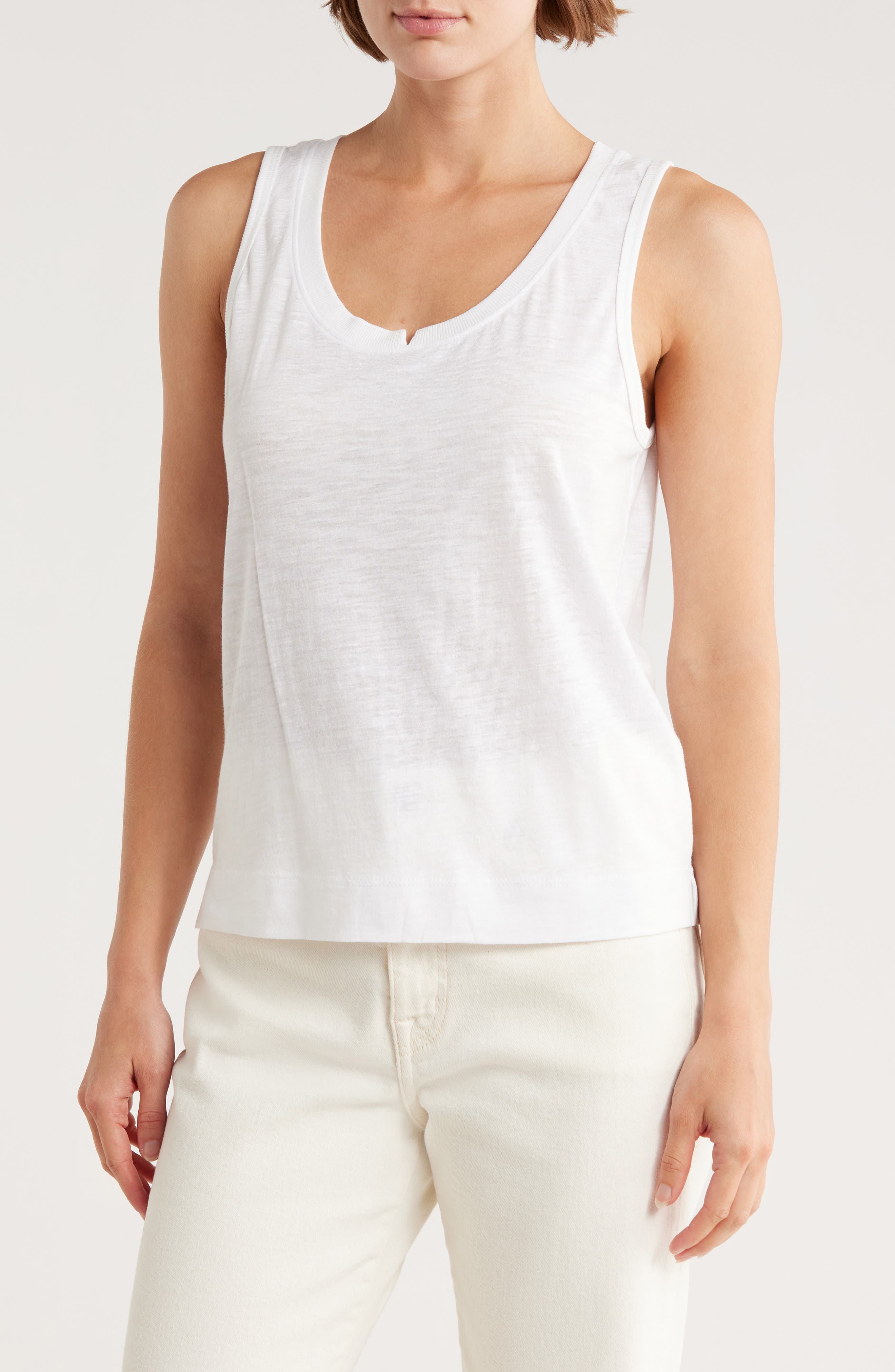 Democracy Notched Scoop Neck Tank Top