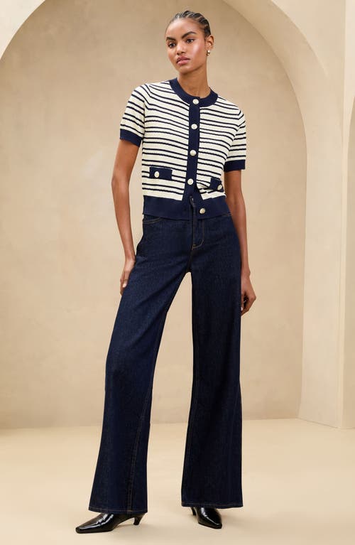 Lipsy Stripe Short Sleeve Cardigan
