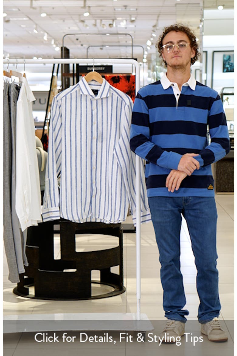 Stripe Slub Linen Button-Up Shirt video