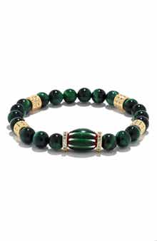 EYE CANDY LOS ANGELES Zephyrine Pavé Beaded Stretch Bracelet