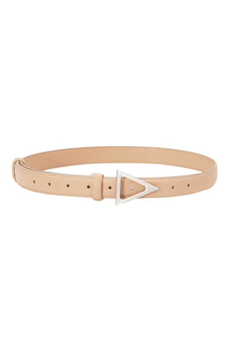 Belle & Bloom Bermuda Triangle Leather Belt, Main, color, Latte