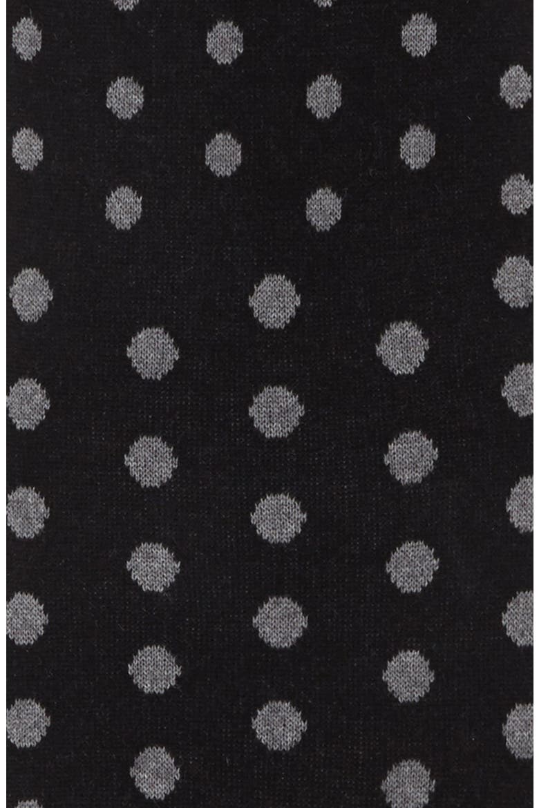 Polka Dot Cashmere Muffler, Alternate, color, BLACK COMBO