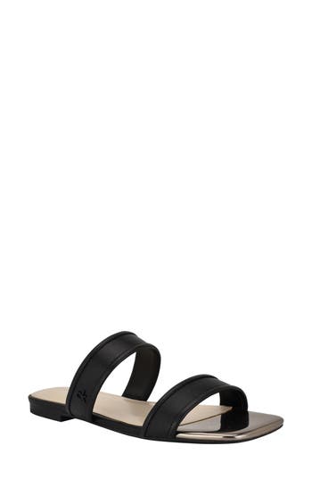 Calvin Klein Felisa Two-strap Sandal In Black