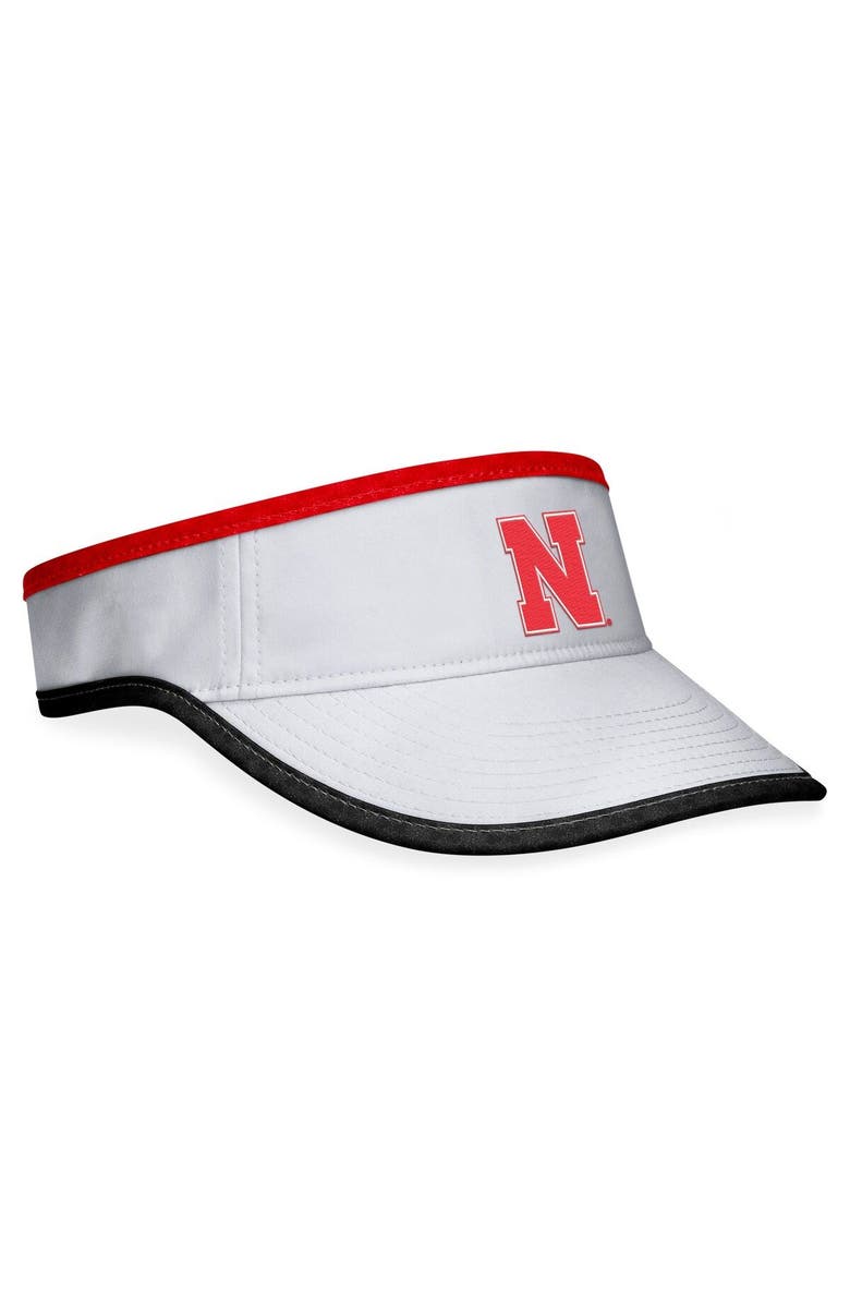 TOP OF THE WORLD Men's Top of the World White Nebraska Huskers Daybreak Adjustable Visor, Alternate, color, 