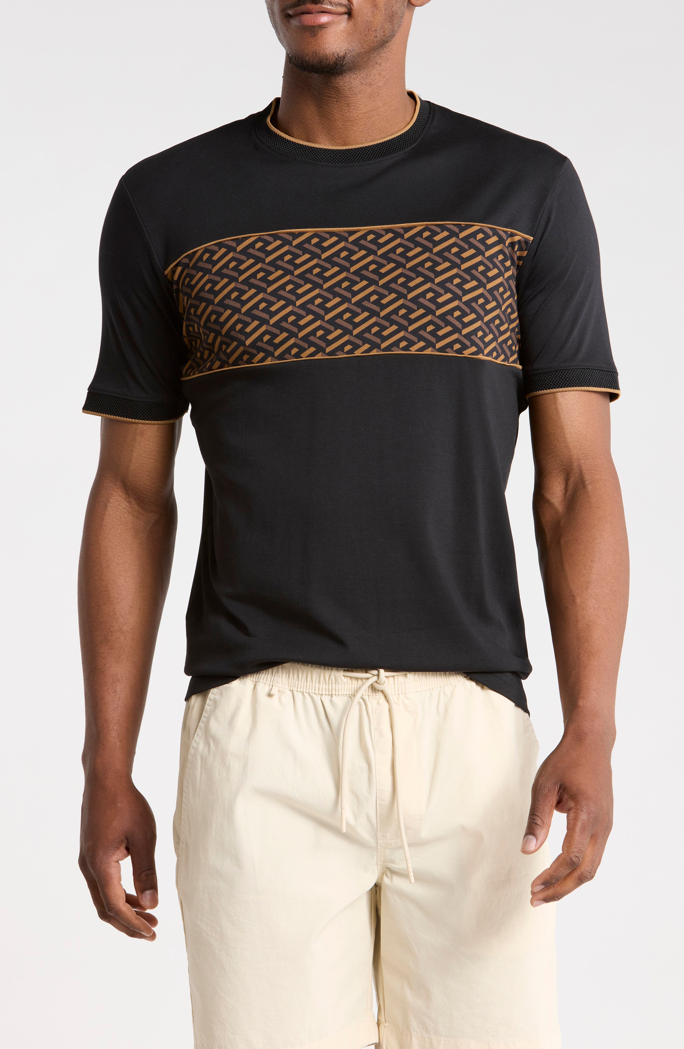 Tipped Knit T-Shirt