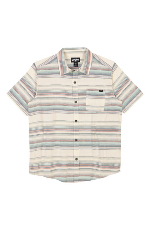 Kids' All Day Short Sleeve Cotton Button-Up Shirt (Big Kid)