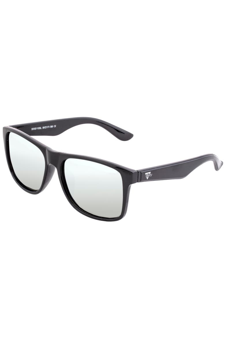 Solaro Polarized Sunglasses, Main, color, Black/Silver