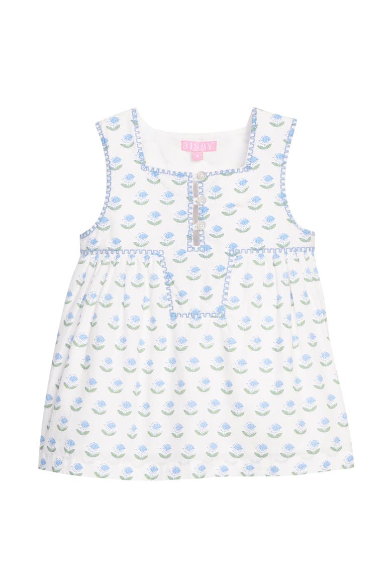 Kids' Keystone Top, Main, color, Blue Tulip Block Print