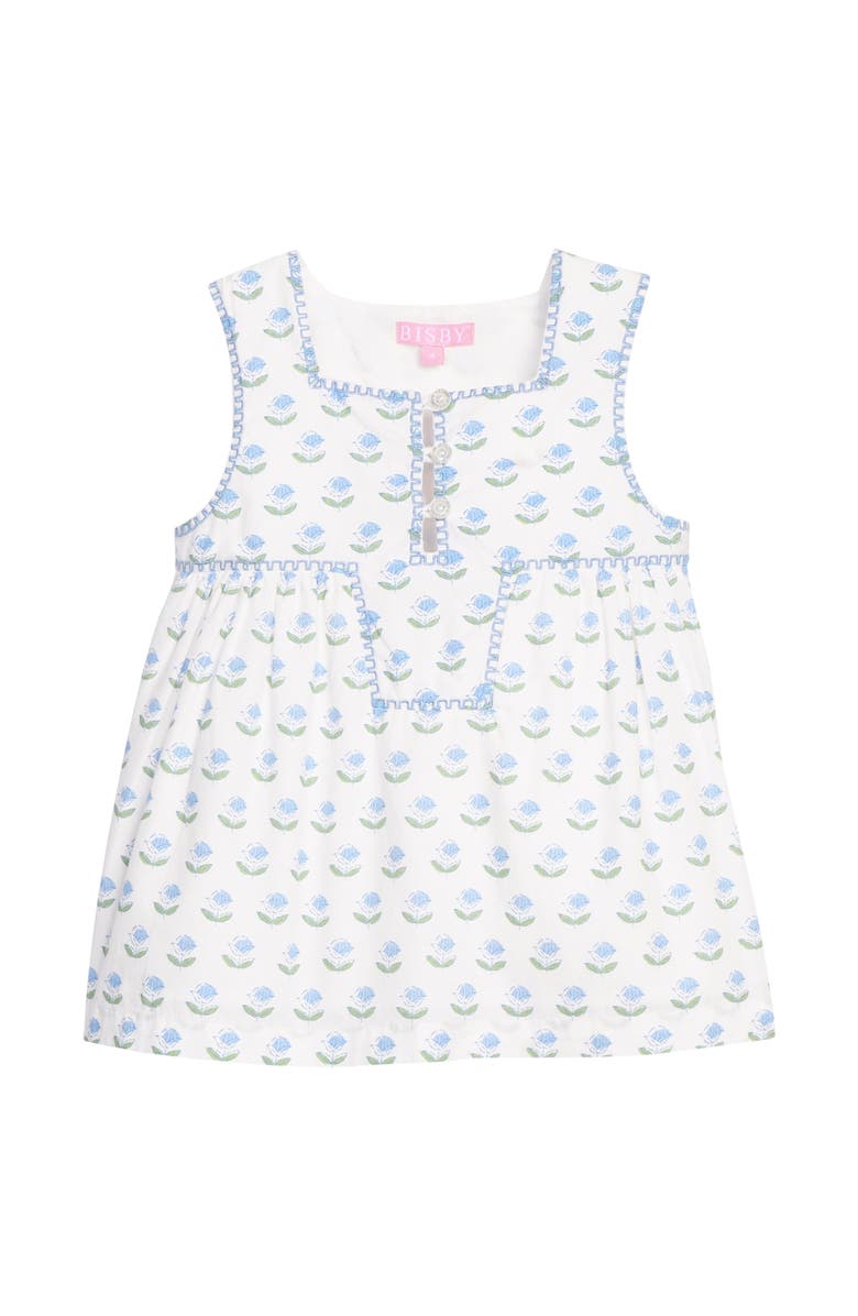 BISBY Kids' Keystone Top, Main, color, Blue Tulip Block Print