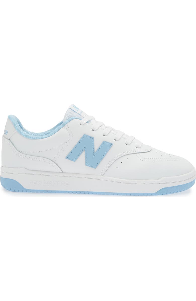 New Balance BB80 Basketball Sneaker, Alternate, color, White/ Light Blue