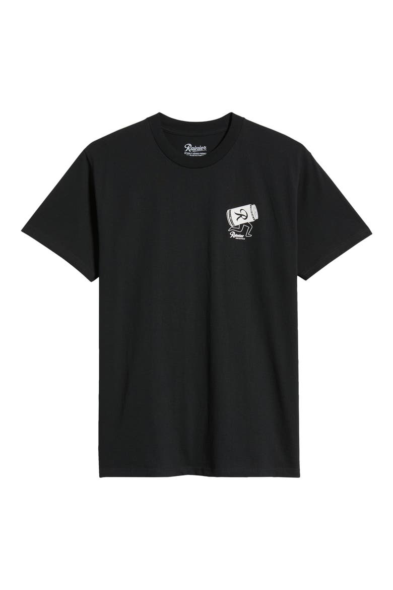 Rainier Beer Run Graphic T-shirt, Alternate, color, BLACK