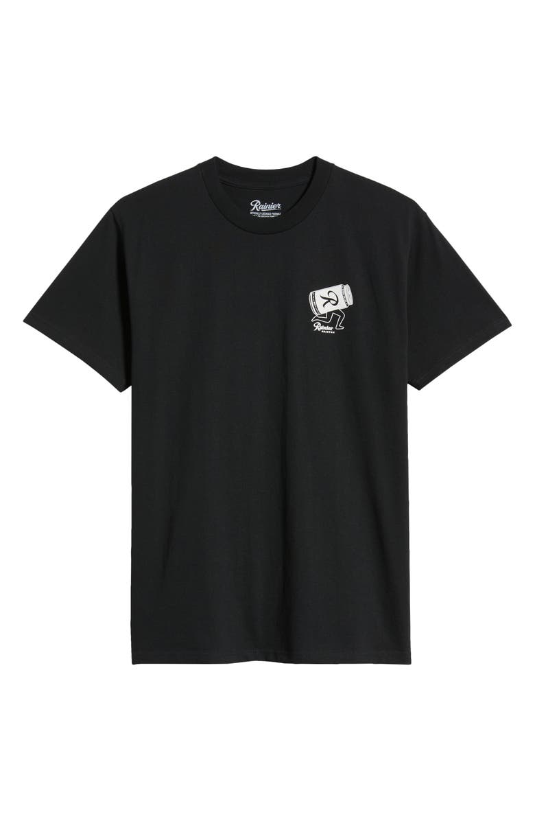 Brixton Rainier Beer Run Graphic T-shirt, Alternate, color, Black