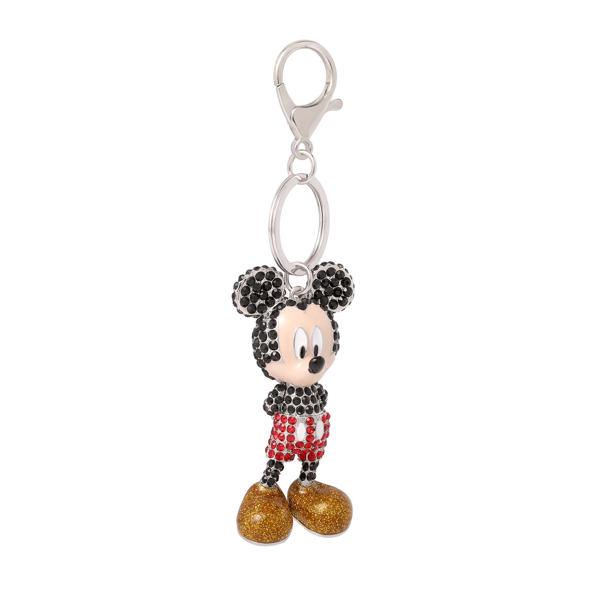 Mickey Mouse Pavé Crystal Bag Charm Keychain, Officially Licensed, Alternate, color, Multi