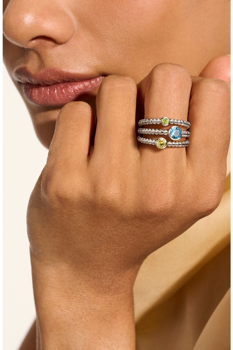 Heishi Swiss Blue Topaz Ring, Alternate, color, SWISS BLUE TOPAZ