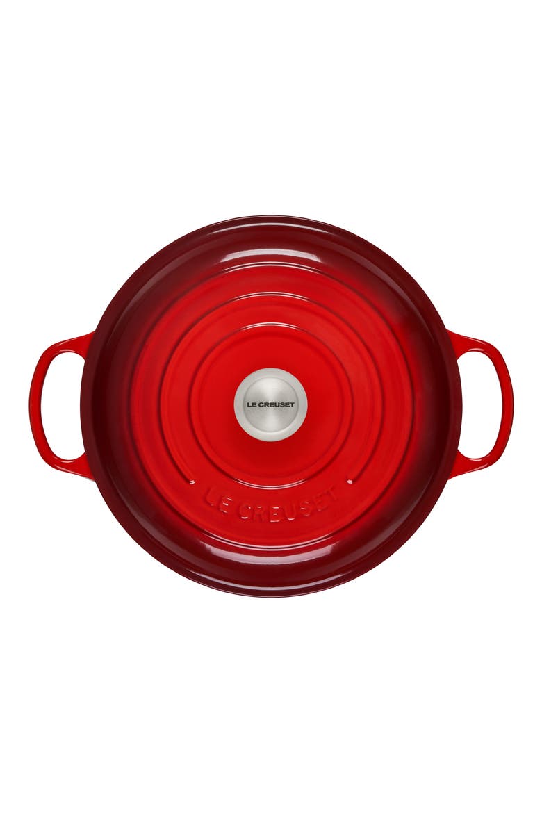 Signature 3.5-Quart Enameled Cast Iron Braiser, Alternate, color, CERISE