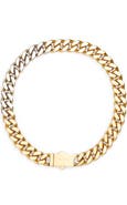 Saint Laurent Two-Tone Cuban Chain Collar Necklace