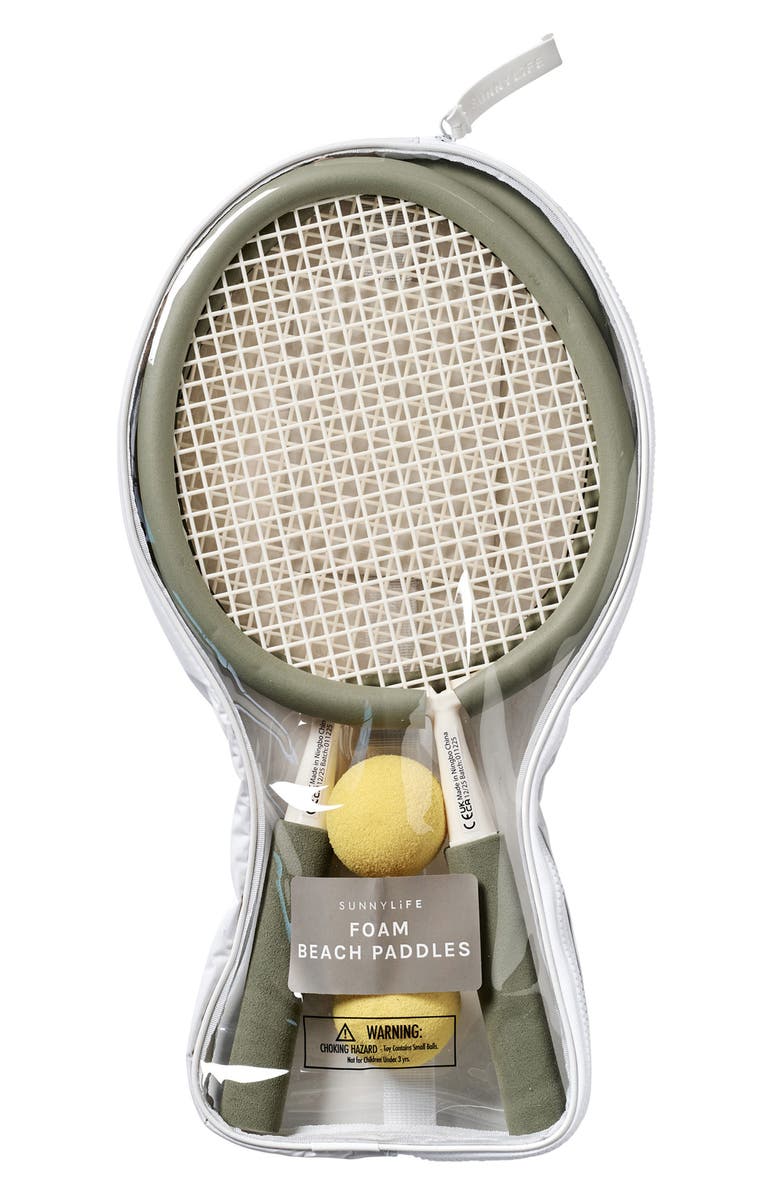 Sunnylife Foam Beach Paddles Set, Alternate, color, Green