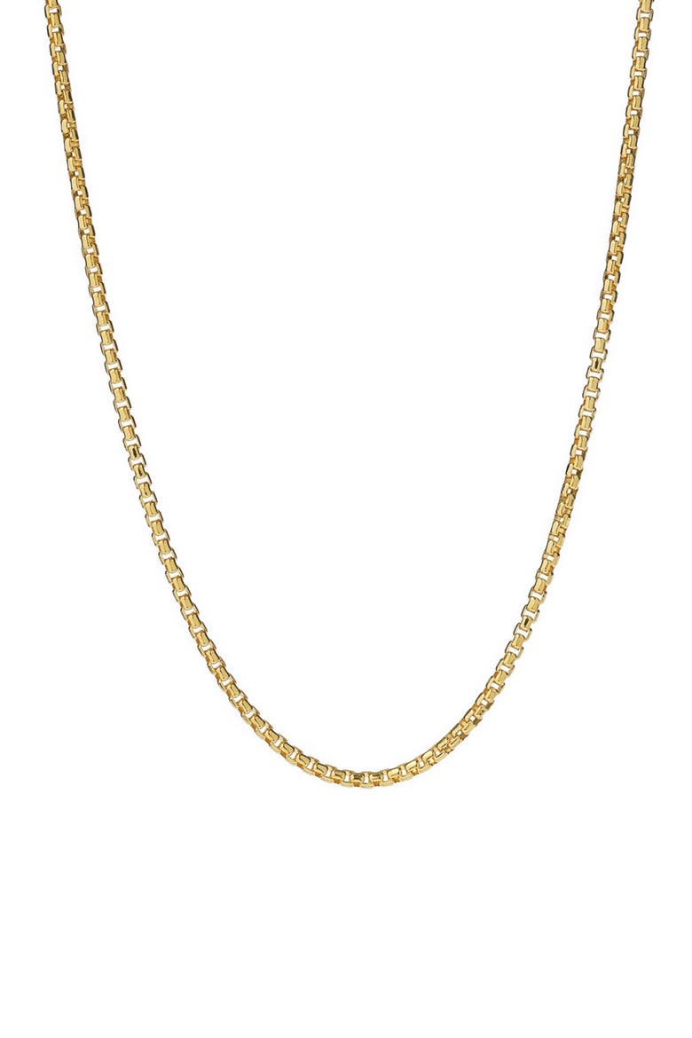 Box Chain Necklace, Main, color, GOLD