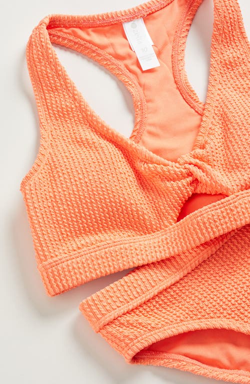 ZELLA GIRL ZELLA GIRL KIDS' TWIST FRONT TWO-PIECE SWIMSUIT 
