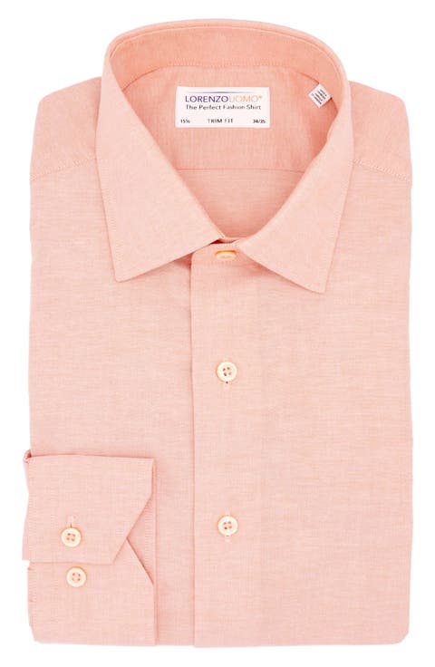Solid Stretch Trim Fit Dress Shirt