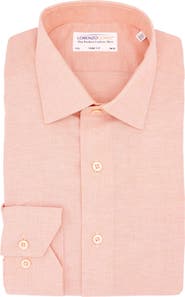 Lorenzo Uomo Solid Stretch Trim Fit Dress Shirt