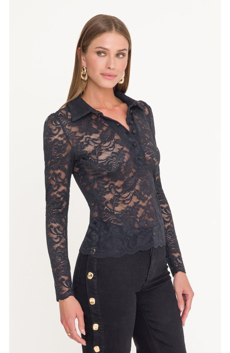 Generation Love Dominique Lace Top, Alternate, color, Black