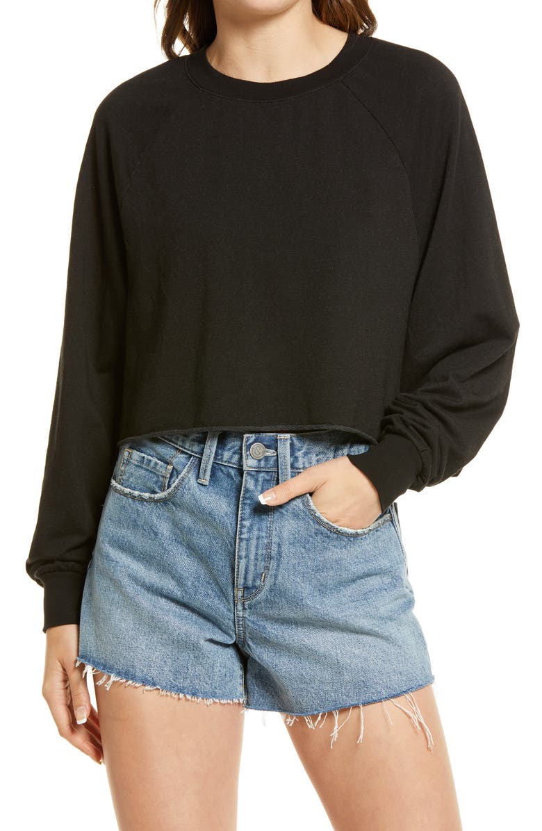 Treasure & Bond Crop Crewneck Sweatshirt, Main, color,