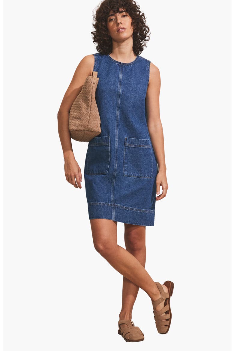 ro&zo denim dress Puff-Sleeve Denim Midaxi Dress  Ro&Zo