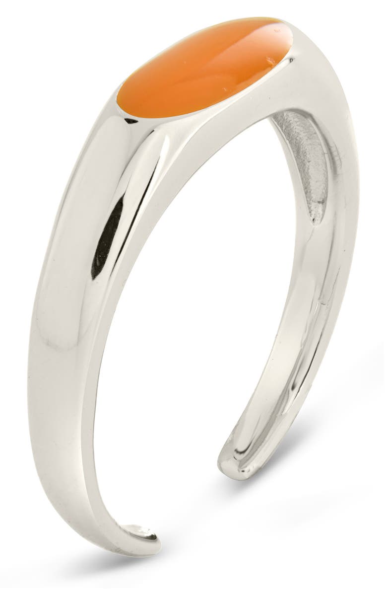 Sterling Forever Sterling Silver Enamel Open Ring, Alternate, color, 