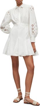 AllSaints Keeley Broderie Long Sleeve Dress