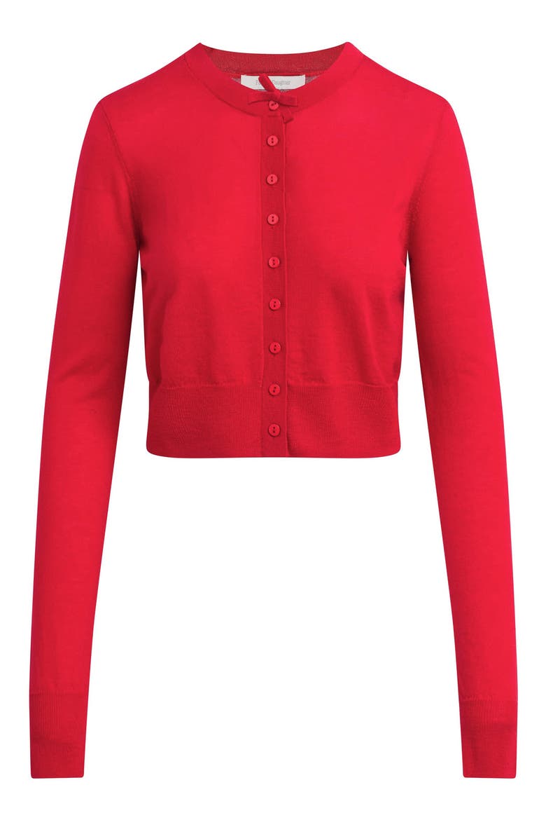 The Curtsey Wool Cardigan, Alternate, color, CRIMSON
