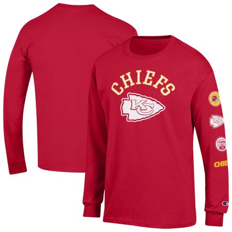 Men's Champion  Red Kansas City Chiefs Seal Long Sleeve T-Shirt