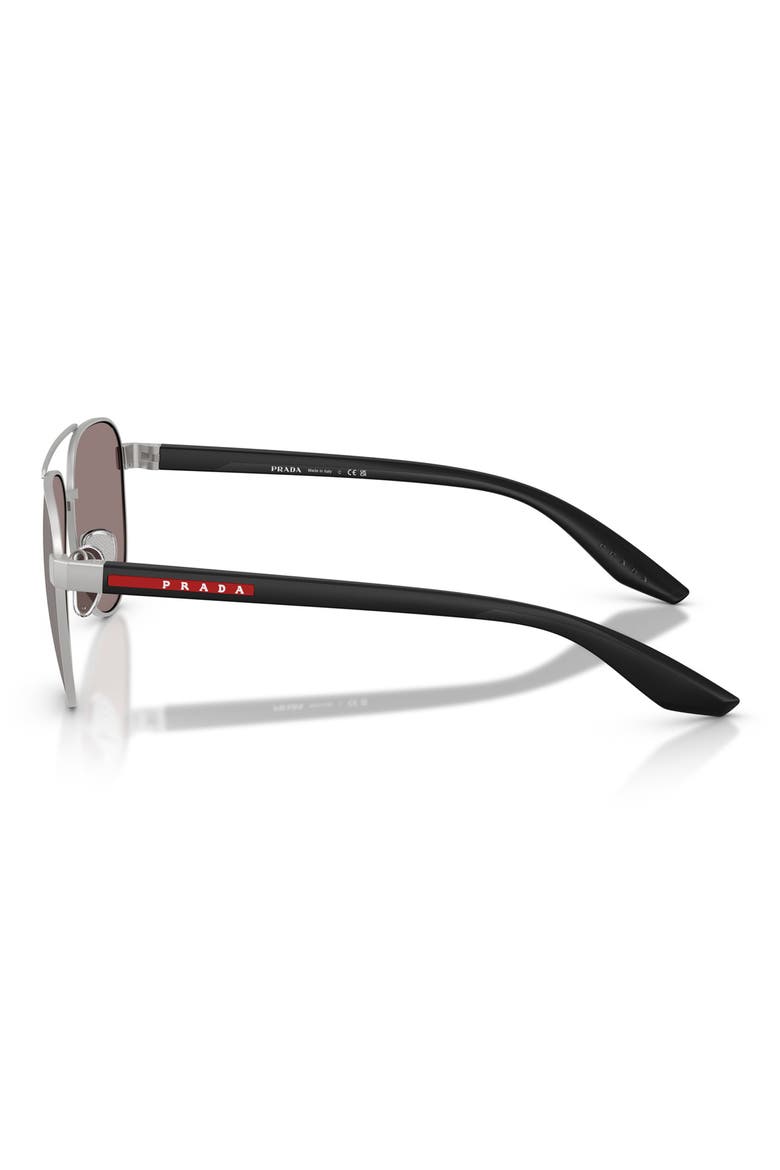 58mm Pilot Sunglasses, Alternate, color, MATTE GREY