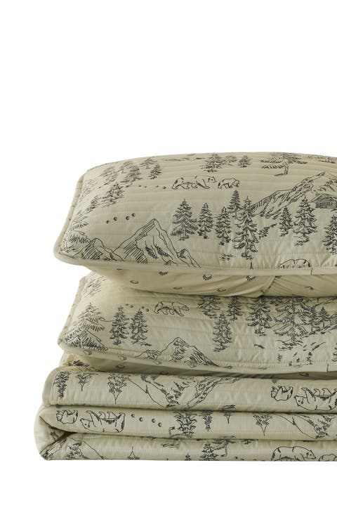 Forest Lodge Themed 3-Piece Quilt Set