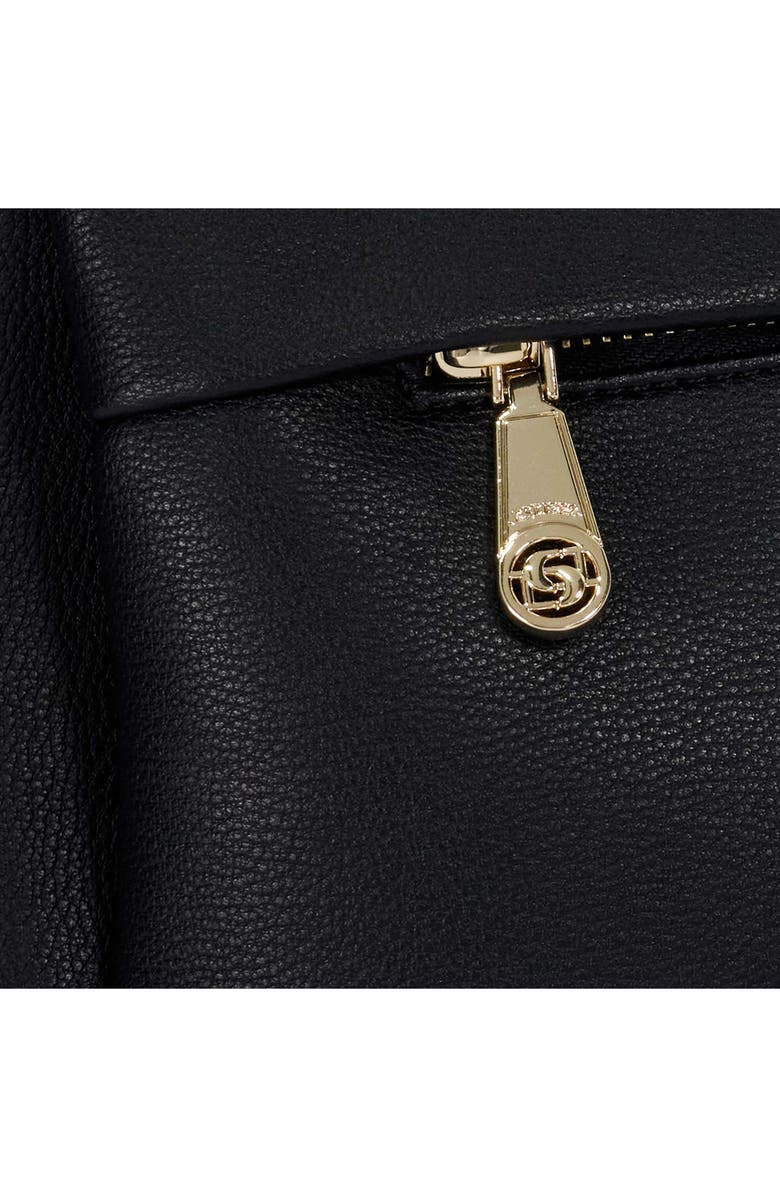 Dune London Drives Faux Leather Crossbody Bag, Alternate, color, Black