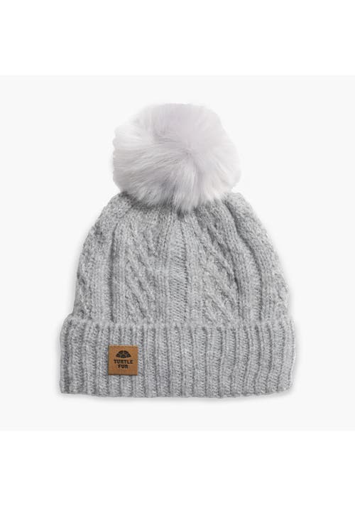 Turtle Fur Lindsey Pom Beanie In Gray
