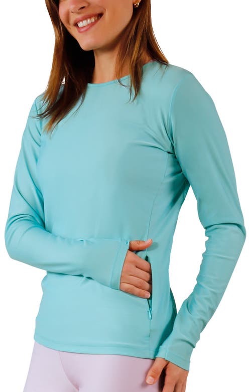 Uv Skinz Ls Crew Sun & Swim Shirt In Blue