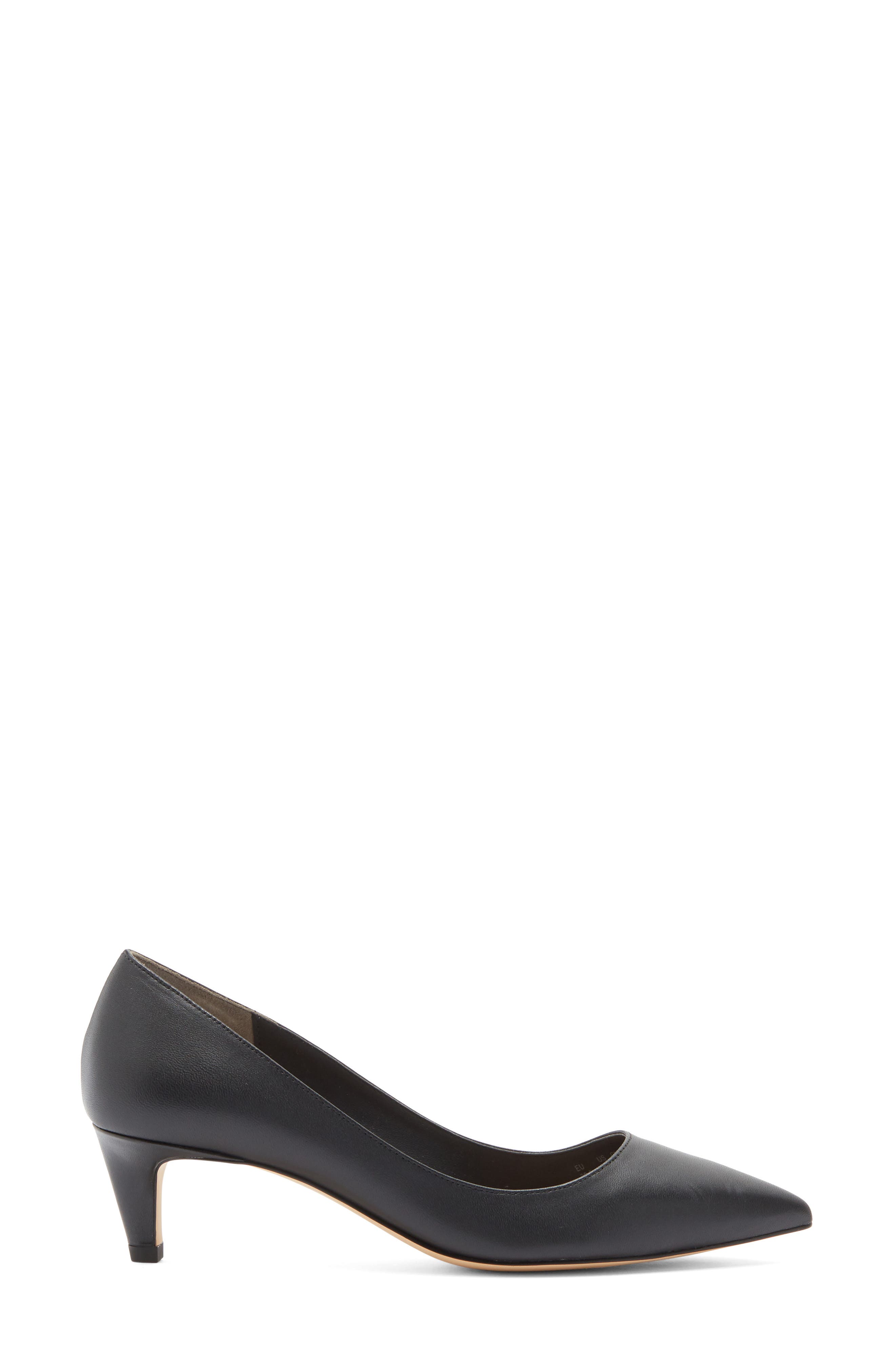Stuart Weitzman Dancer Kitten Heel Pump, Alternate, color, Black