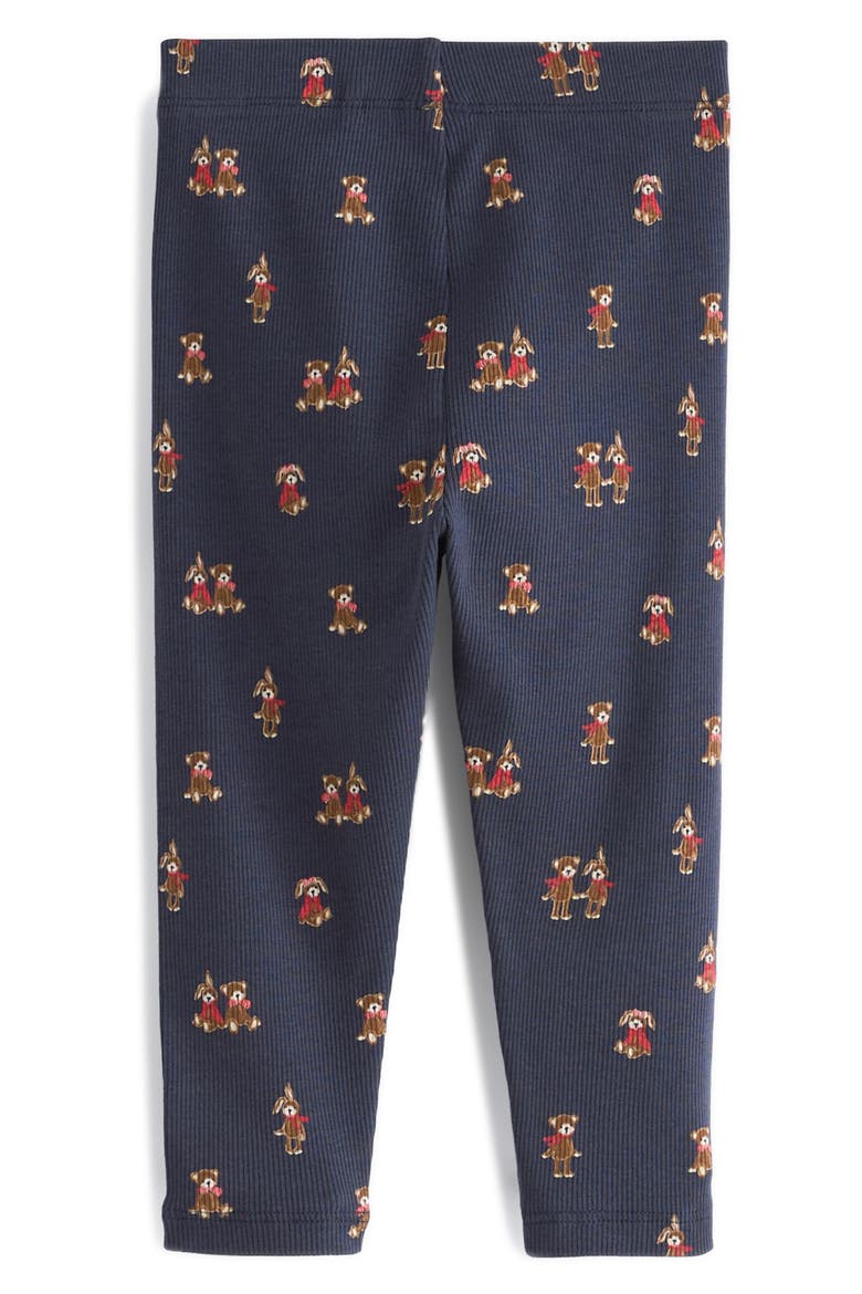 Kids' Stretch Cotton Rib Jersey Leggings, Alternate, color, BLUE