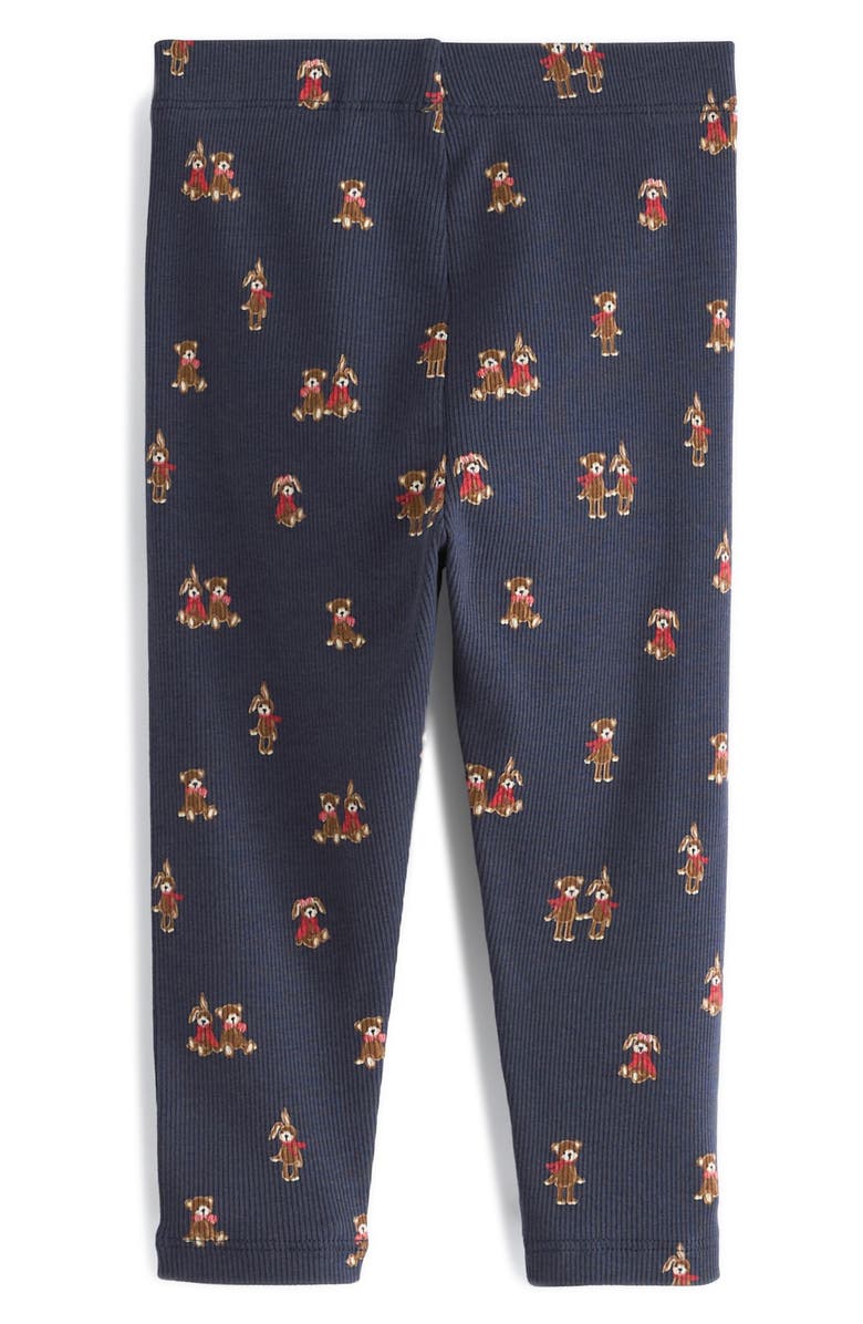 NEXT Kids' Stretch Cotton Rib Jersey Leggings, Alternate, color, Blue