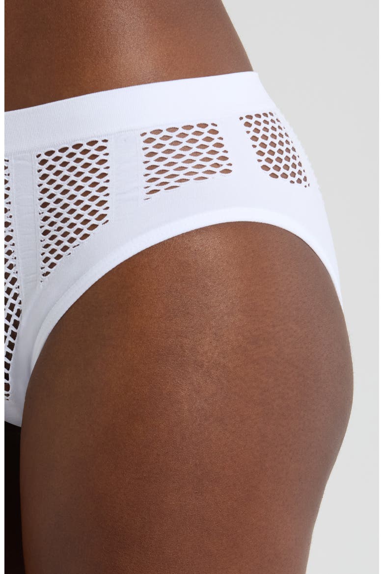 Shadow Play Fishnet Panties, Alternate, color, WHITE