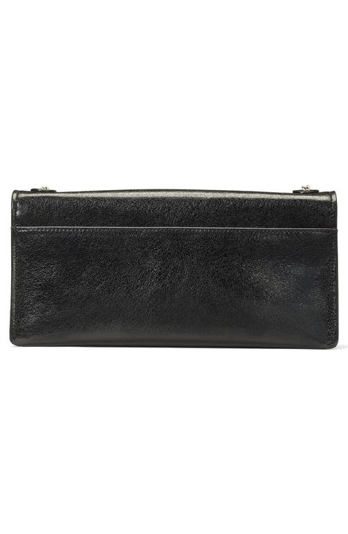 Kate Spade New York Deco Glazed Leather Convertible Chain Shoulder Bag In Black