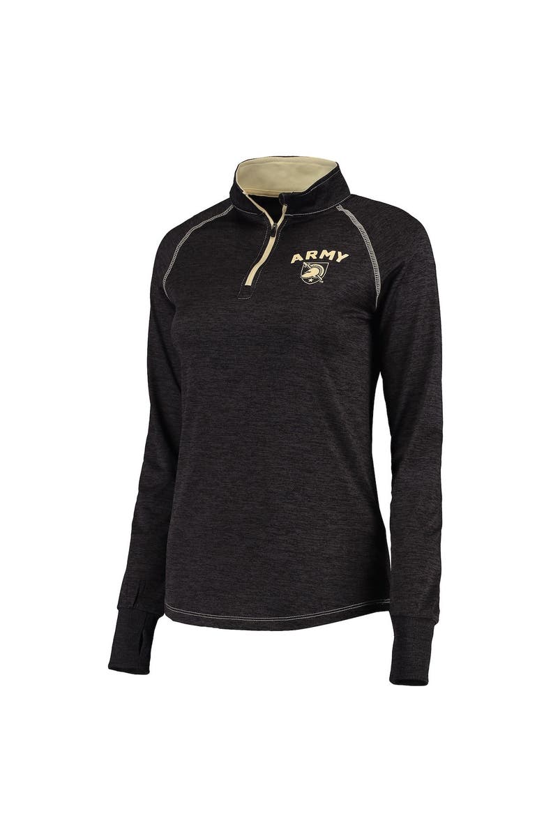 COLOSSEUM Women's Colosseum Black Army Black Knights Bikram Quarter-Zip Long Sleeve Jacket, Alternate, color, 