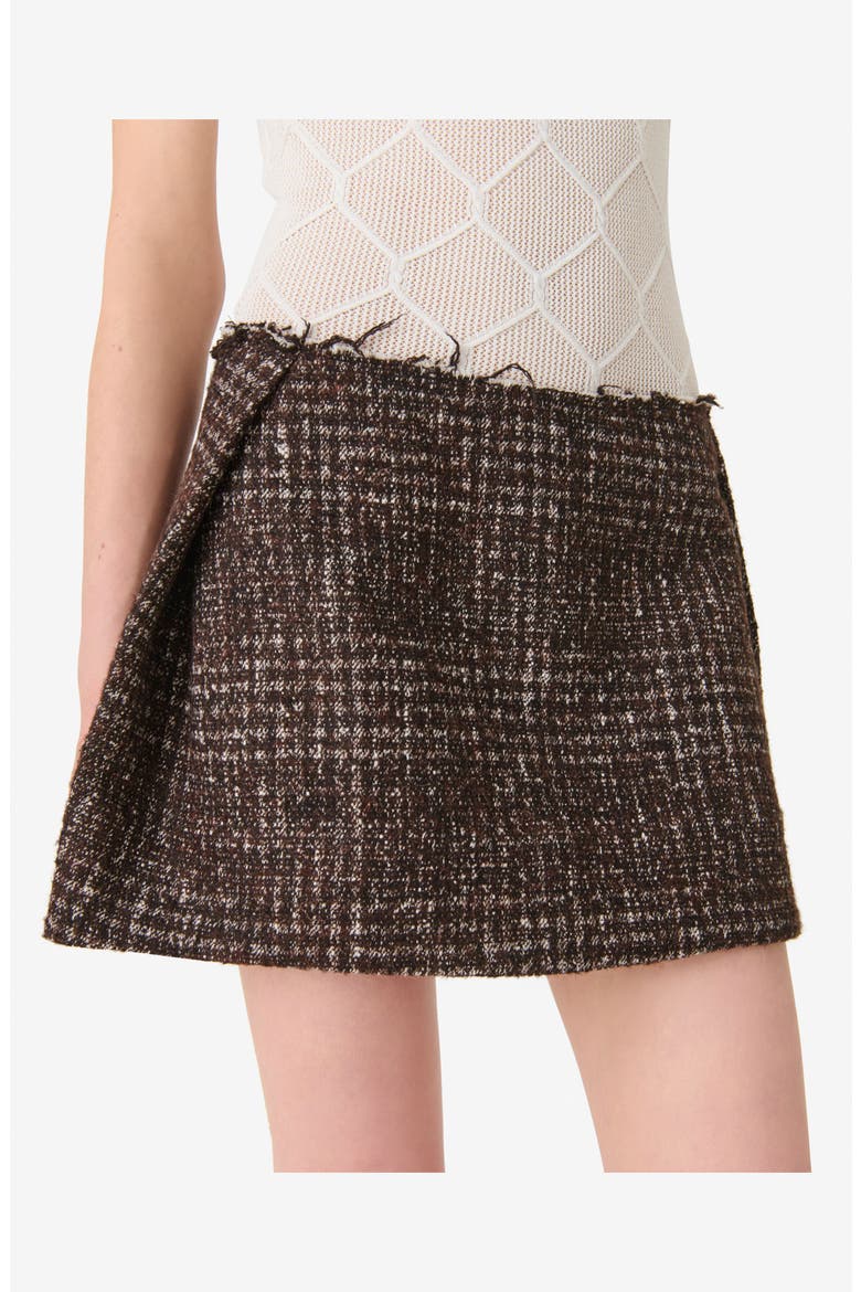The Ilire Mini Skirt, Alternate, color, EARTHY BROWN