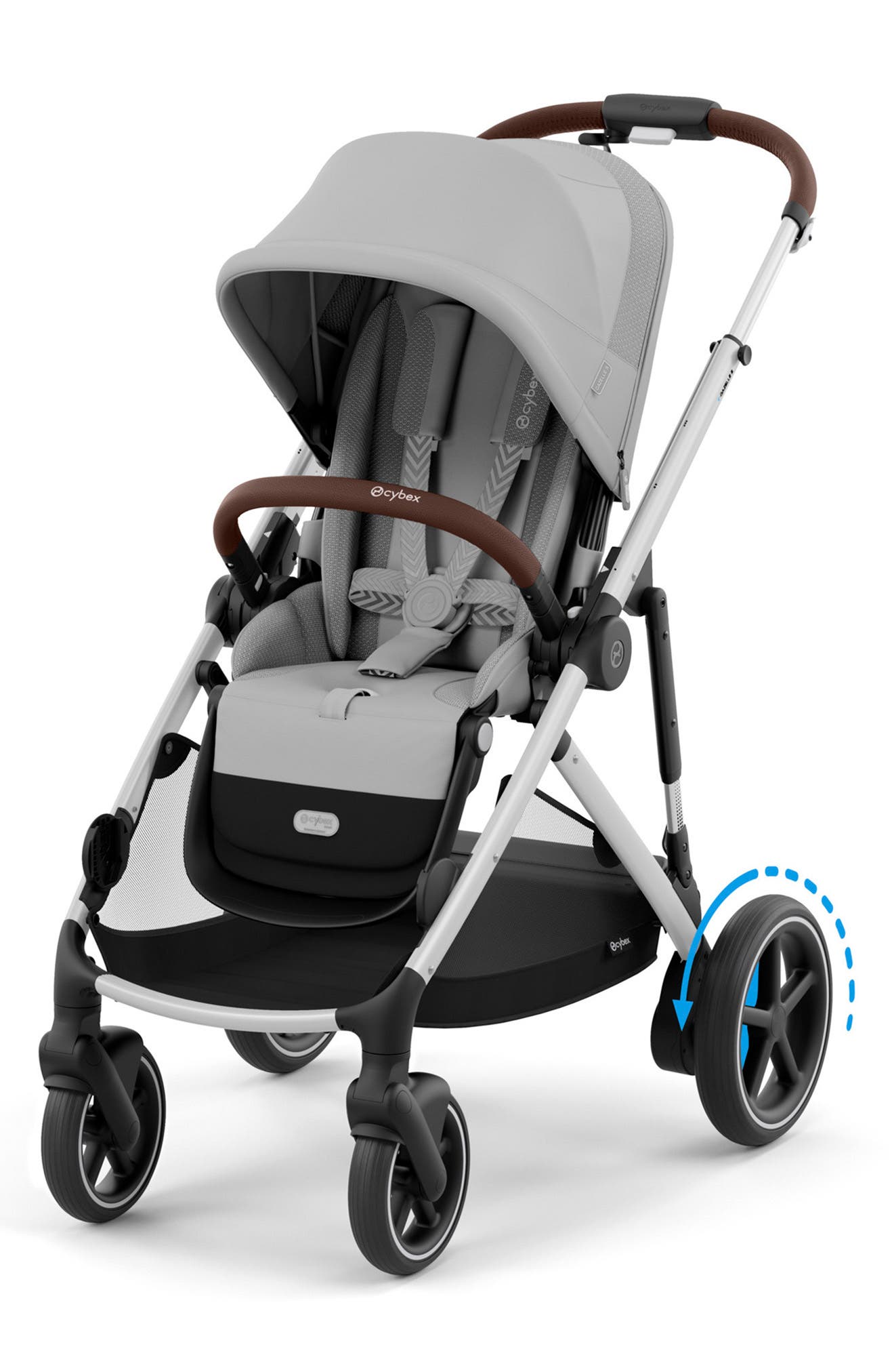 CYBEX e-Gazelle S Stroller in Silver/Stone Grey 
